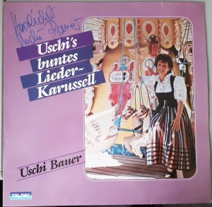 Uschi Bauer "Uschi`s buntes Lieder- Karussell" (Teldec - 6.26205 AS) Cover Vorderseite