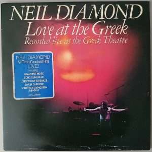 Neil Diamond "Love At The Greek Recorded Live At The Greek Theatre" (CBS 95001) Cover Vorderseite