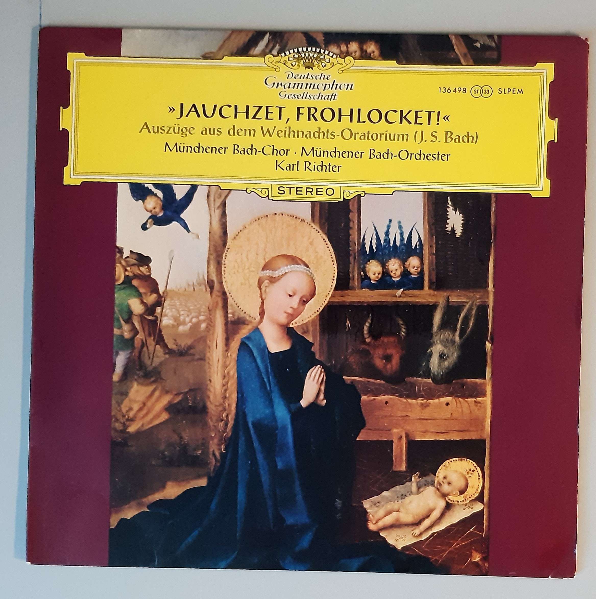 J.S. Bach "Weihnachts-Oratorium" (Deutsche Grammophon– 136 498) Cover Vorderseite
