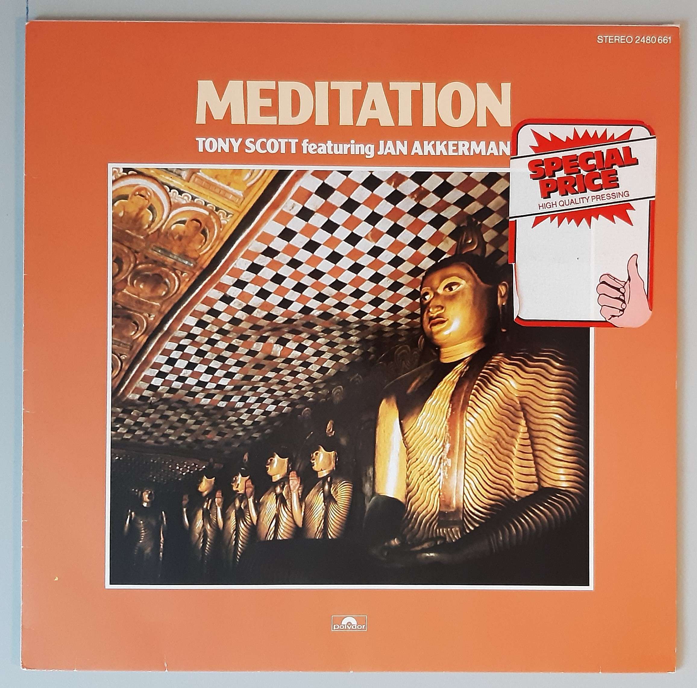 Tony Scott Featuring Jan Akkerman – "Meditation" (Polydor – 2480 661) Cover Vorderseite