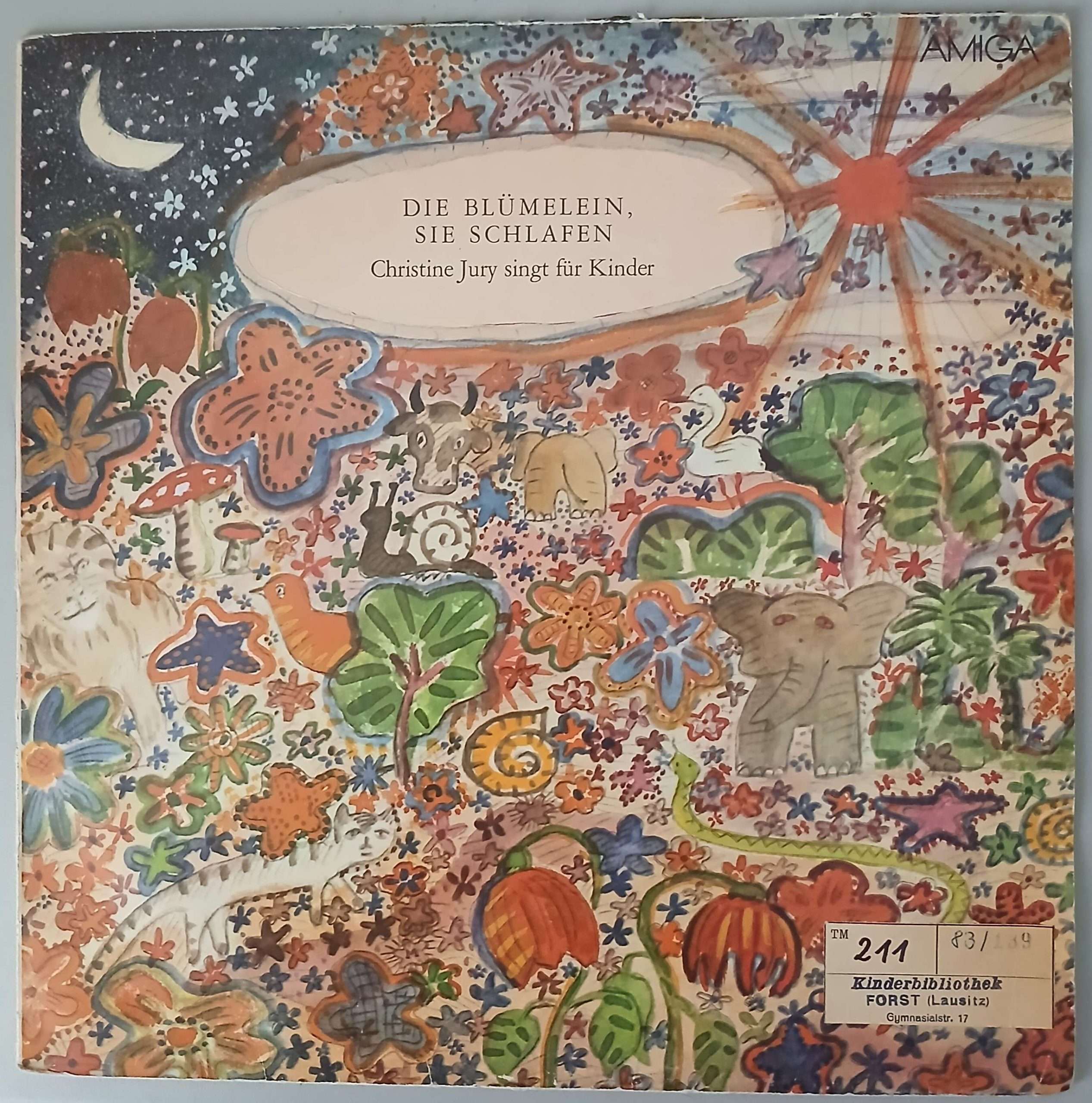 Christine Jury – "Die Blümelein, Sie Schlafen" (AMIGA 845 208) Cover Vorderseite