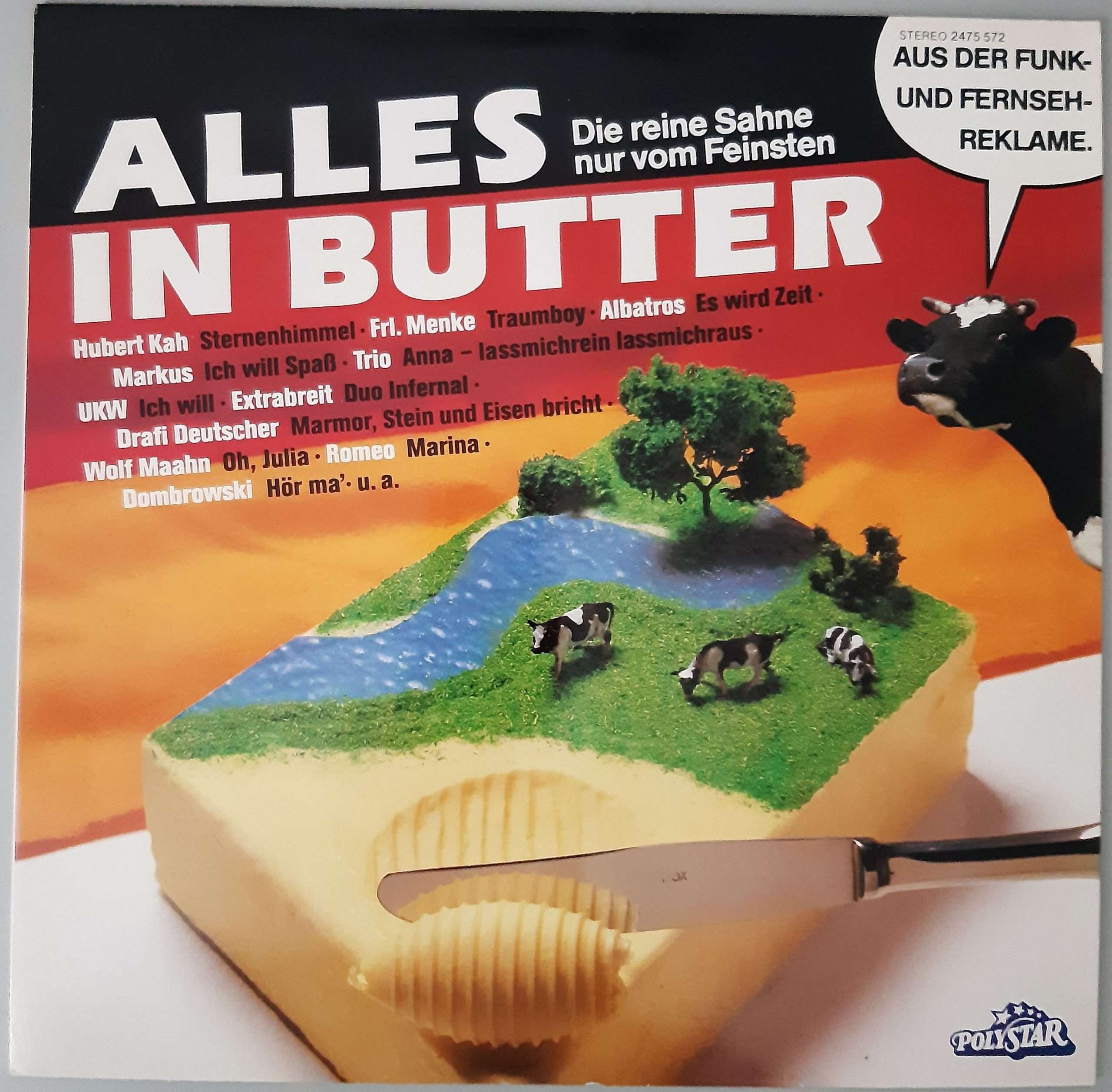 Various – "Alles In Butter (Die Reine Sahne Nur Vom Feinsten" (Polystar 2475572) Cover Vorderseite
