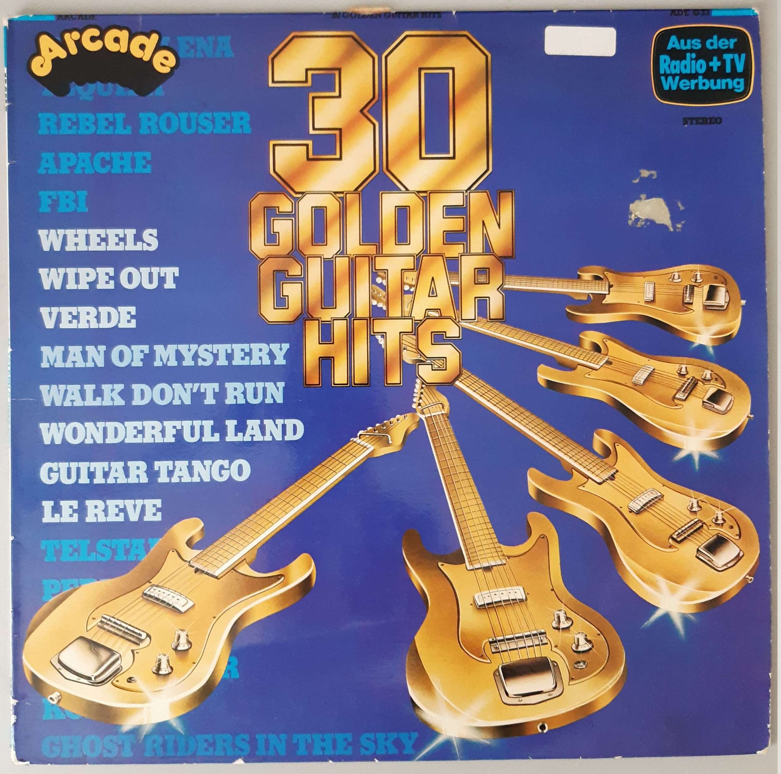 Various – "30 Golden Guitar Hits" (Arcade – ADE G 33) Cover Vorderseite