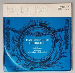 Solistenvereinigung des Berliner Rundfunks, Helmut Koch – "Das Deutsche Chorlied "(ETERNA – 8 35 020) Cover Vorderseite