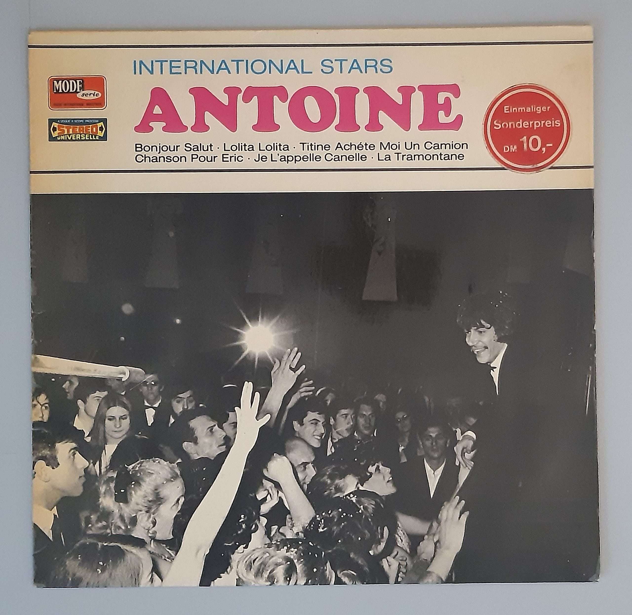 Antoine – "International Stars: Antoine" (Mode Serie – CDMDINT 9768) Cover Vorderseite
