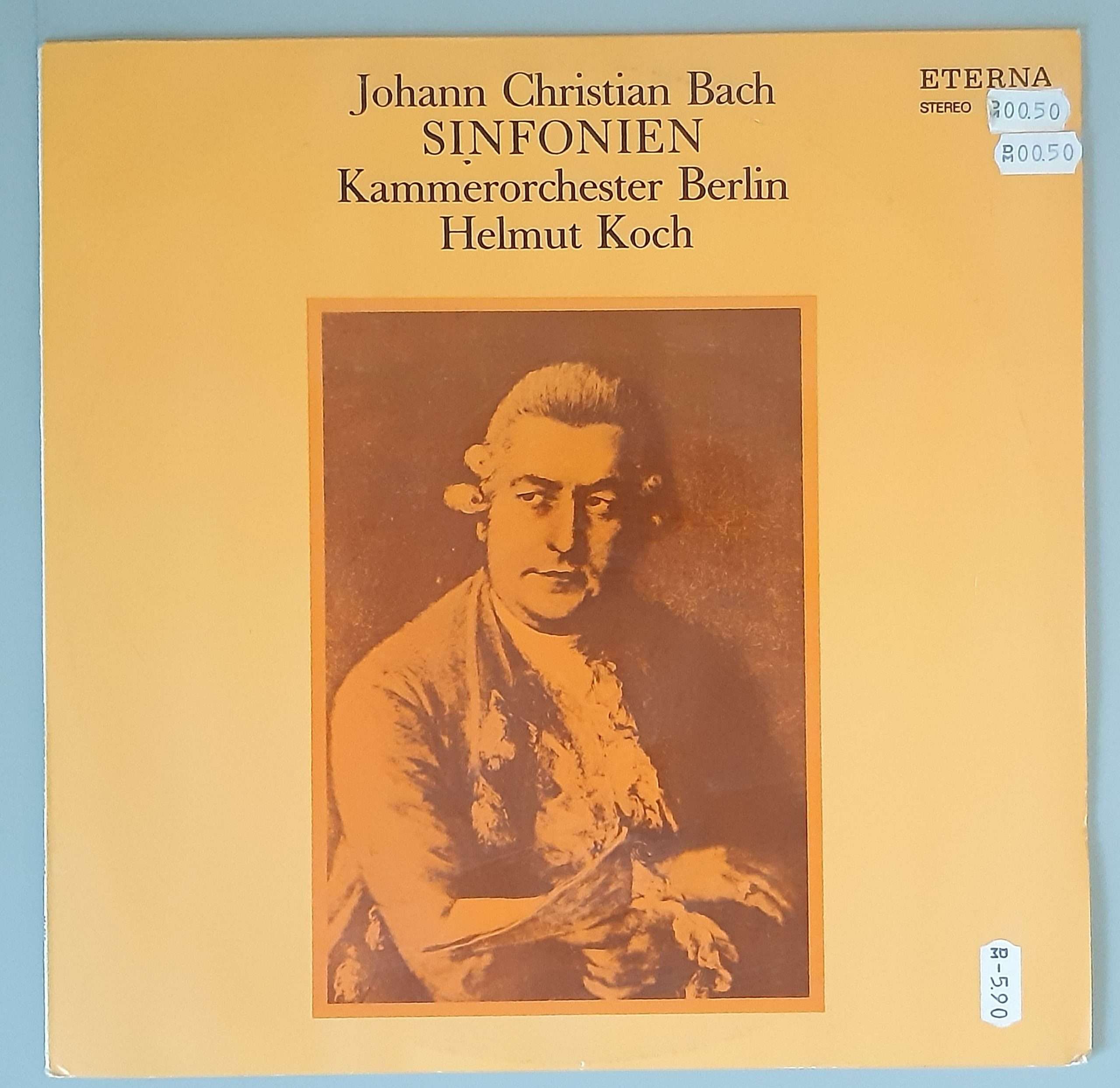 Johann Christian Bach "Sinfonien" (ETERNA – 8 26 194) Cover Vorderseite