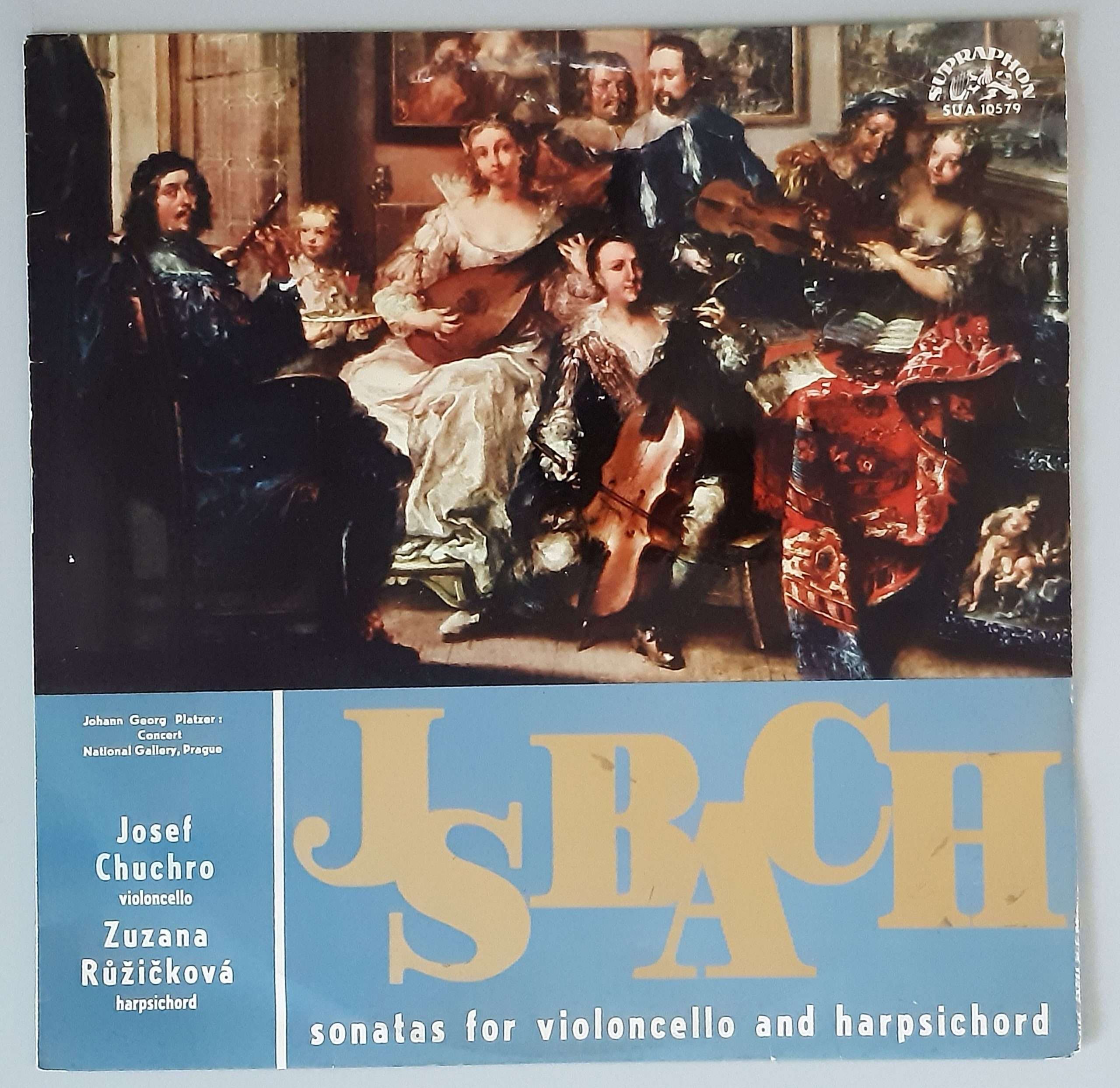 J.S. Bach "Sonatas For Violoncello And Harpsichord (Supraphon – SUA 10579) Cover Vorderseite