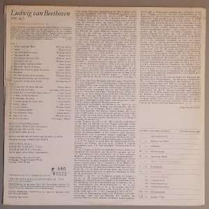 Ludwig van Beethoven "25 Schottische Lieder Op. 108 (Mit Begleitung Von Klavier... (ETERNA – 8 26 385) Cover Rückseite