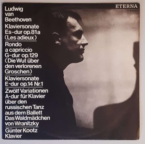 L. v. Beethoven "Klaviersonate Es-dur Op. 81a (Les Adieux) / Rondo A Capriccio ... (ETERNA – 8 20 777) Cover Vorderseite