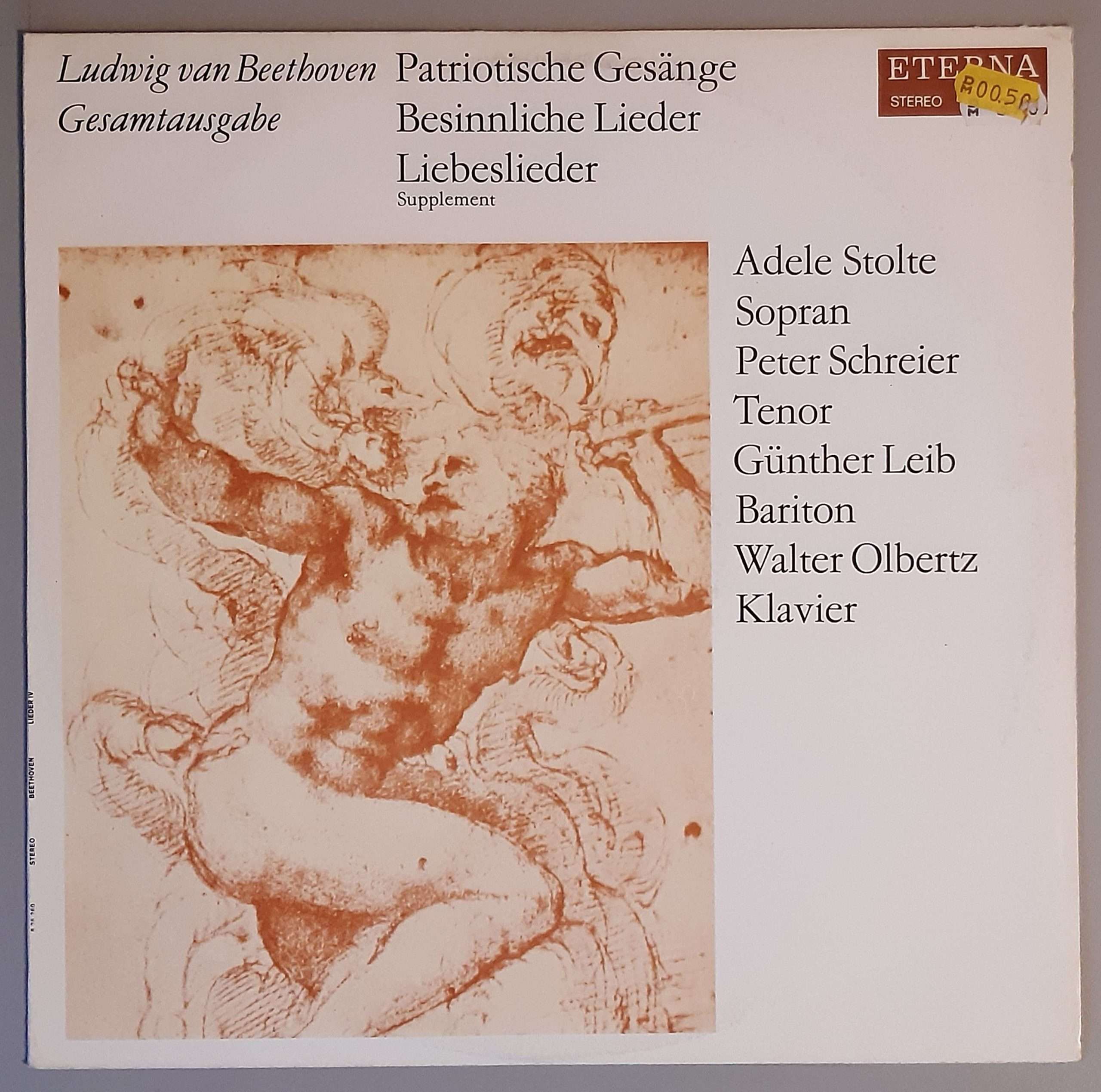 Ludwig van Beethoven "Patriotische Gesänge, Besinnliche Lieder, Liebeslieder (Supplement)" (ETERNA – 8 26 260) Cover Vorderseite