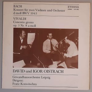 Konzert Für Zwei Violinen Und Orchester D-moll BWV 1043 / C" (ETERNA – 8 25 882) Cover Vorderseite
