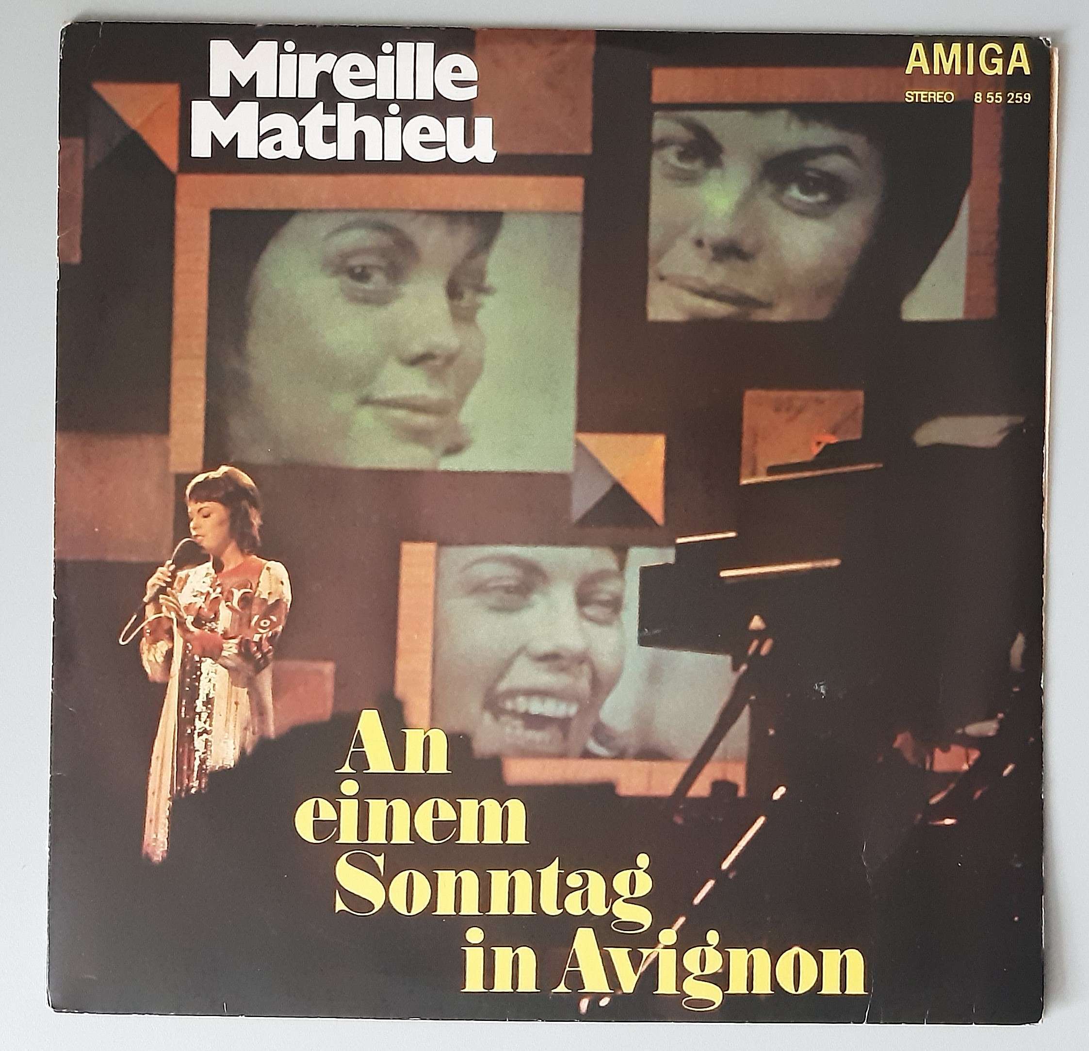 Mireille Mathieu – "An Einem Sonntag In Avignon" (AMIGA – 8 55 259) Cover Vorderseite