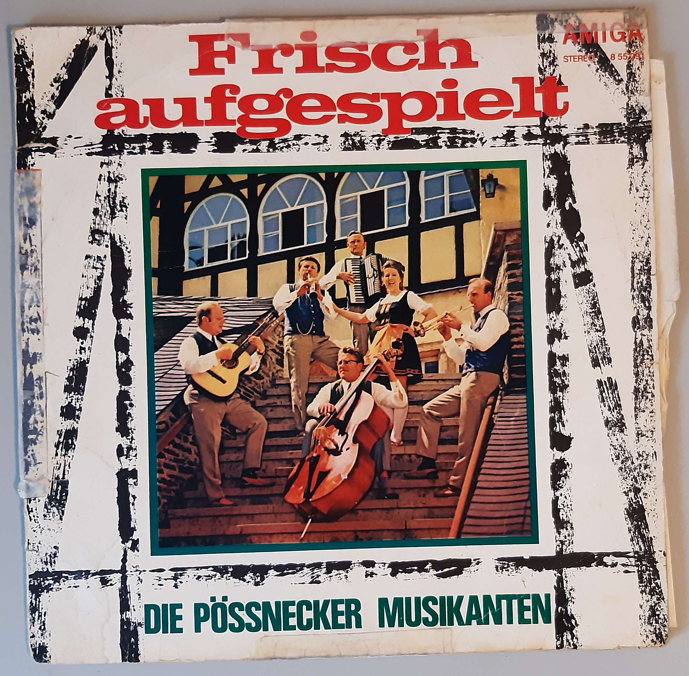 Die Pössnecker Musikanten – "Frisch Aufgespielt" (AMIGA – 8 55 291) Cover Vorderseite