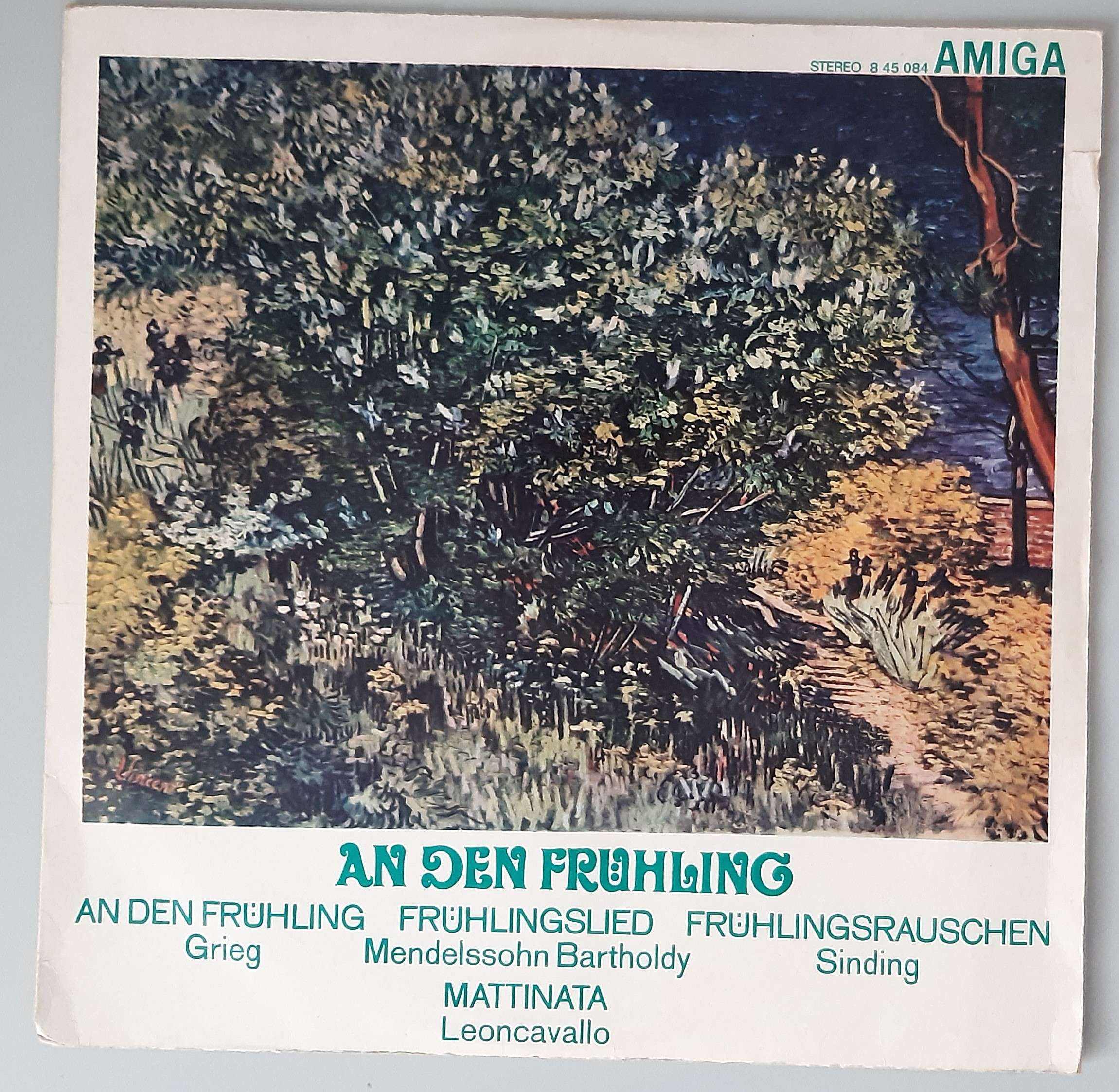Various – "An Den Frühling" (AMIGA – 8 45 084) Cover Vorderseite