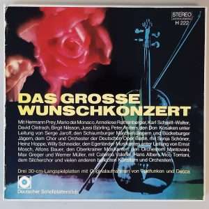 Various – "Das Grosse Wunschkonzert" (Deutscher Schallplattenclub – H 222) Box Vorderseite
