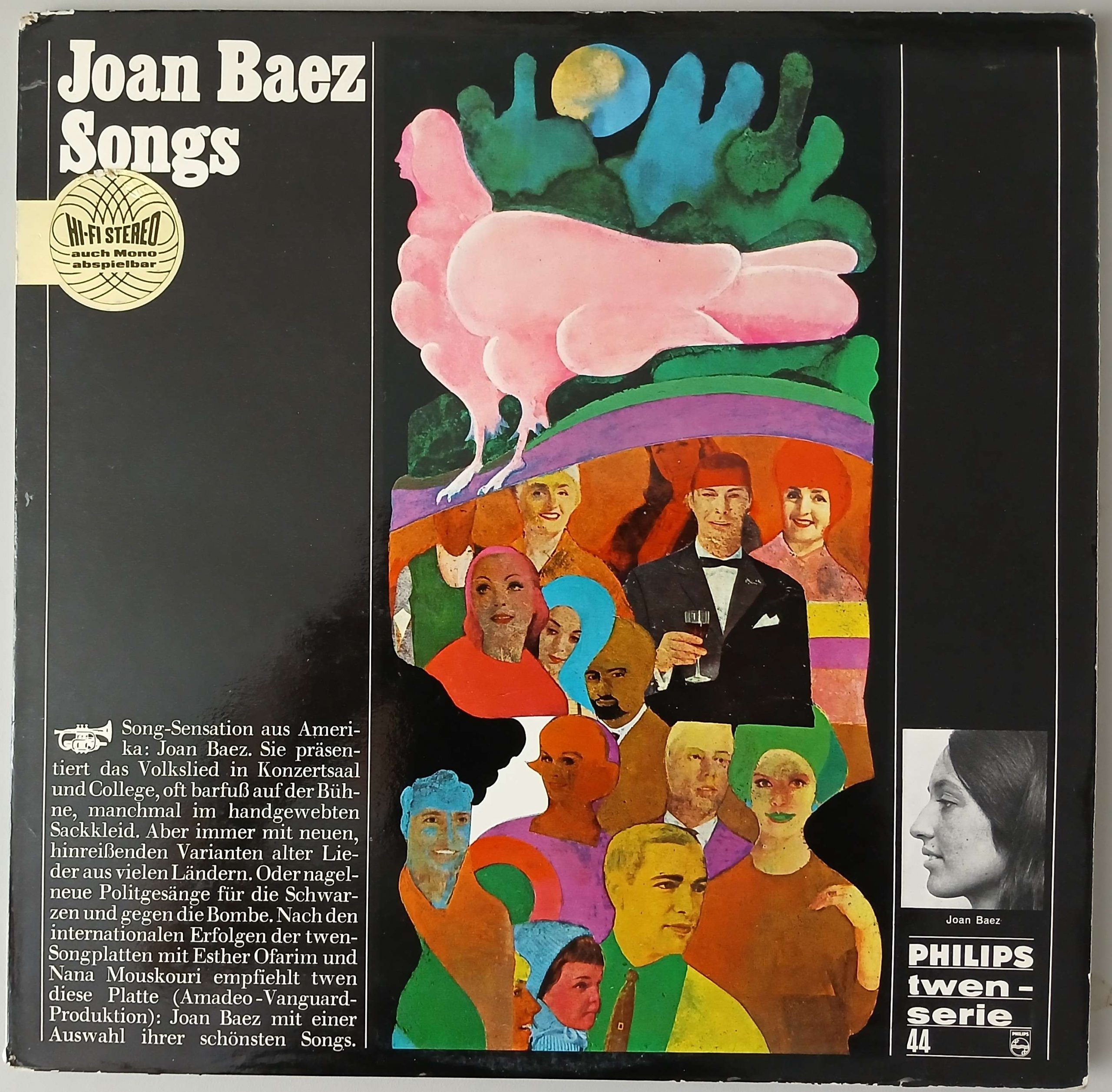 Joan Baez "Songs" (Philips – 843 759 PY) Cover Vorderseite