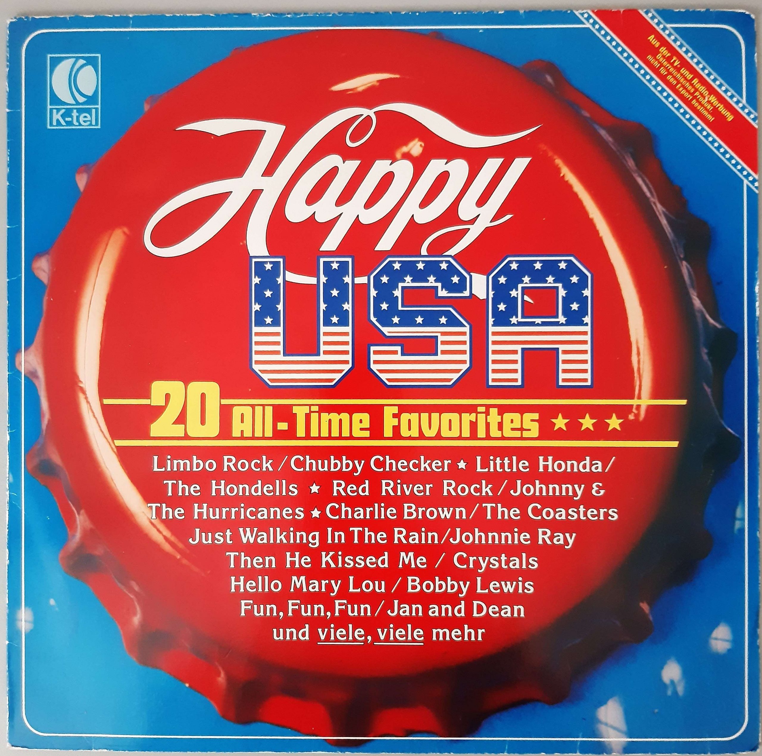 Various – "Happy USA (20 All-Time Favorites)" (K-Tel – TG 1217) Cover Vorderseite