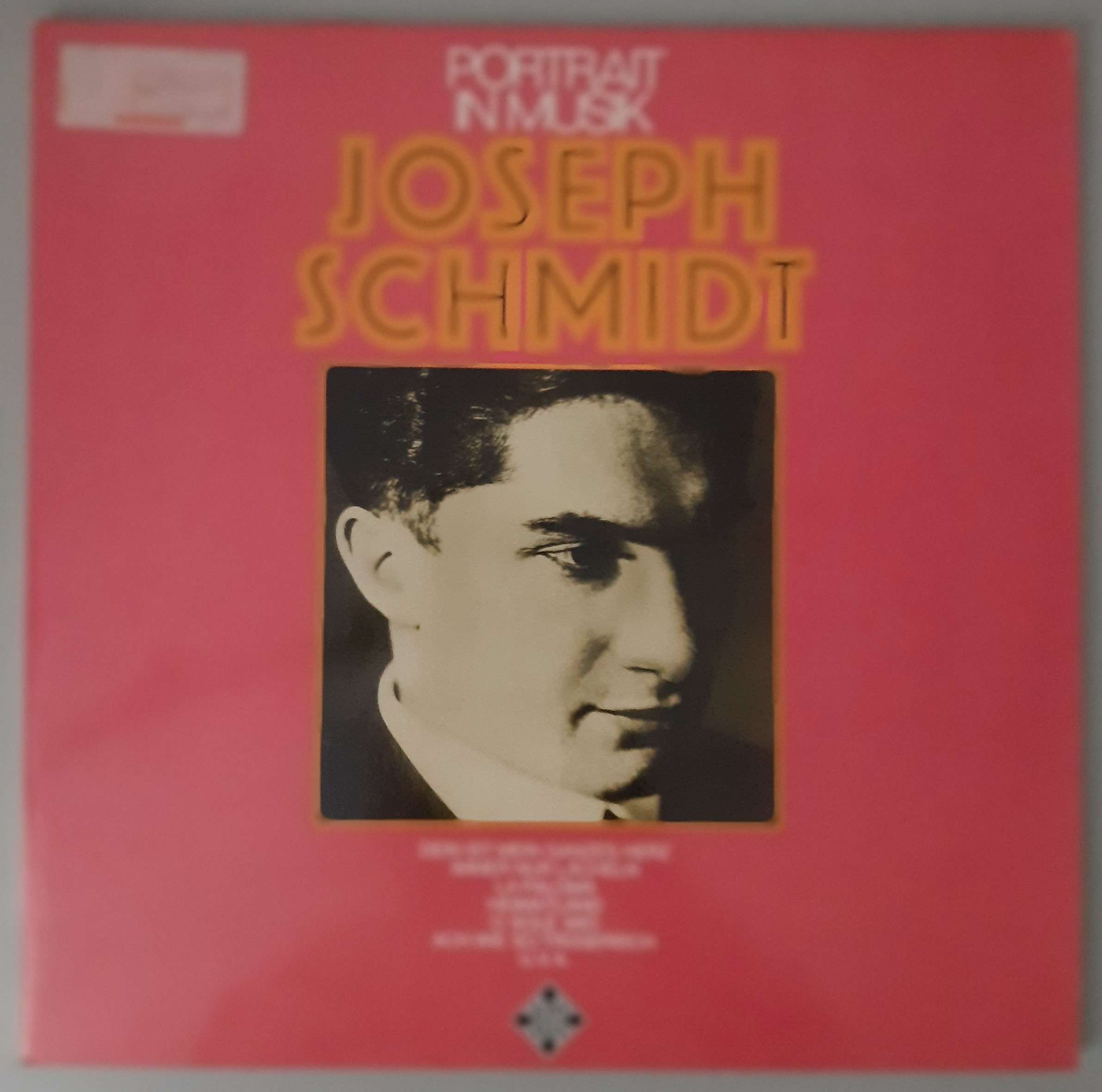 Joseph Schmidt – "Portrait In Musik" (Telefunken – 6.28036 DP) Cover Vorderseite