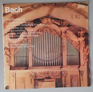 J.S. Bach, "Orgelwerke 12 - (Fantasie G-dur BWV 571 (ETERNA – 8 25 845) Cover Vorderseite