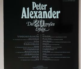 Peter Alexander – "Die 20 Großen Erfolge" (Ariola – 38 916 3) Cover Rückseite Peter Alexander – "Die 20 Großen Erfolge" (Ariola – 38 916 3) Cover Rückseite