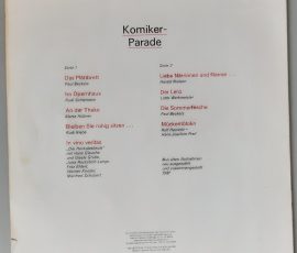 Various – "Komiker-Parade" (LITERA – 8 65 326) Cover Rückseite Various – "Komiker-Parade" (LITERA – 8 65 326) Cover Rückseite