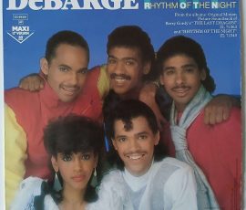 DeBarge – "Rhythm Of The Night" (Gordy) 45 RPM, Maxi-Single (Gordy – ZC 69301) Cover Vorderseite DeBarge – "Rhythm Of The Night" (Gordy) 45 RPM, Maxi-Single (Gordy – ZC 69301) Cover Vorderseite