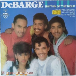 DeBarge – "Rhythm Of The Night" (Gordy) 45 RPM, Maxi-Single (Gordy – ZC 69301) Cover Rückseite DeBarge – "Rhythm Of The Night" (Gordy) 45 RPM, Maxi-Single (Gordy – ZC 69301) Cover Rückseite