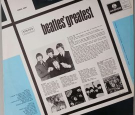 The Beatles– "Beatles' Greatest" (Odeon – OMHS 3001) Cover Rückseite The Beatles– "Beatles' Greatest" (Odeon – OMHS 3001) Cover Rückseite