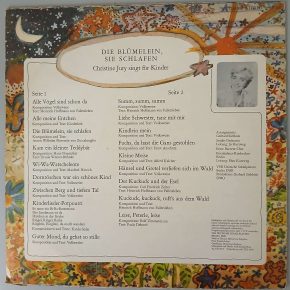 Christine Jury – "Die Blümelein, Sie Schlafen" (AMIGA 845 208) Cover Rückseite Christine Jury – "Die Blümelein, Sie Schlafen" (AMIGA 845 208) Cover Rückseite