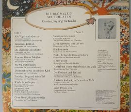 Christine Jury – "Die Blümelein, Sie Schlafen" (AMIGA 845 208) Cover Rückseite Christine Jury – "Die Blümelein, Sie Schlafen" (AMIGA 845 208) Cover Rückseite