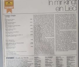 "In Mir Klingt Ein Lied - Frédéric Chopin" (Deutsche Grammophon 2535 615) Cover Rückseite "In Mir Klingt Ein Lied - Frédéric Chopin" (Deutsche Grammophon 2535 615) Cover Rückseite
