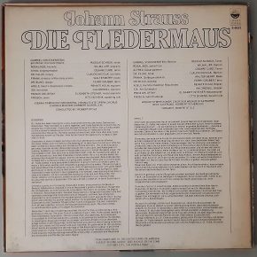 Johann Strauss – "Die Fledermaus" (Everest – S-463/2) Box Rückseite Johann Strauss – "Die Fledermaus" (Everest – S-463/2) Box Rückseite