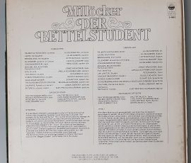 Milloecker – "Der Bettelstudent" (Cetra Everest – S-466/2) Box Rückseite