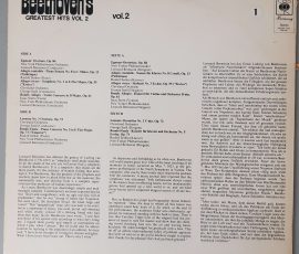 Beethoven – "Beethoven's Greatest Hits Vol 2" (CBS Harmony – S 30039) Cover Rückseite Beethoven – "Beethoven's Greatest Hits Vol 2" (CBS Harmony – S 30039) Cover Rückseite