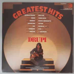 Drupi – "Greatest Hits" (Ricordi – 34 156 0) Cover Rückseite Drupi – "Greatest Hits" (Ricordi – 34 156 0) Cover Rückseite