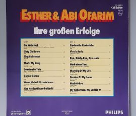 Esther & Abi Ofarim – "Ihre Großen Erfolge" (Philips – 30 663 9 Club Edition) Cover Rückseite Esther & Abi Ofarim – "Ihre Großen Erfolge" (Philips – 30 663 9 Club Edition) Cover Rückseite