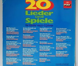 Various – "20 Lieder und Spiele" (Poly – 2432 131) Cover Rückseite Various – "20 Lieder und Spiele" (Poly – 2432 131) Cover Rückseite