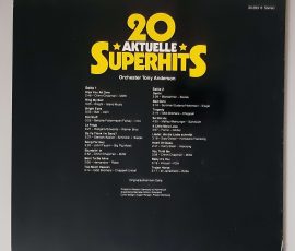 Orchester Tony Anderson – "20 Aktuelle Superhits " (SR International – 30 283 6) Cover Rückseite Orchester Tony Anderson – "20 Aktuelle Superhits " (SR International – 30 283 6) Cover Rückseite