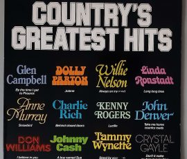 Various – "Country's Greatest Hits" (Atlantic Gap – CGH1) Cover Vorderseite