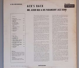 Acker Bilk & His Paramount Jazz Band – Ack's Back" (Metronome – MLP 15.207) Cover Rückseite Acker Bilk & His Paramount Jazz Band – Ack's Back" (Metronome – MLP 15.207) Cover Rückseite