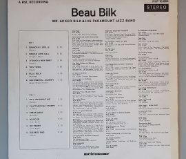 Acker Bilk & His Paramount Jazz Band – "Beau Bilk" (Metronome – HLP 10.064) Cover Rückseite Acker Bilk & His Paramount Jazz Band – "Beau Bilk" (Metronome – HLP 10.064) Cover Rückseite