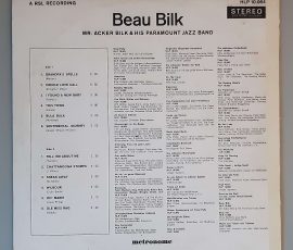 Acker Bilk & His Paramount Jazz Band – "Beau Bilk" (Metronome – HLP 10.064) Cover Rückseite Acker Bilk & His Paramount Jazz Band – "Beau Bilk" (Metronome – HLP 10.064) Cover Rückseite