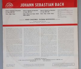 J.S. Bach "Sonatas For Violoncello And Harpsichord (Supraphon – SUA 10579) Cover Rückseite