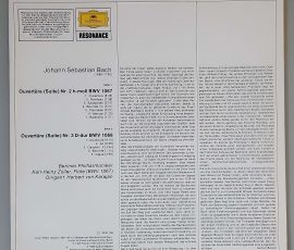 J.S. Bach, "Orchestersuiten Nr. 2, H-moll, Nr. 3, D-dur (Deutsche Grammophon – 2535 138) Cover Rückseite J.S. Bach, "Orchestersuiten Nr. 2, H-moll, Nr. 3, D-dur (Deutsche Grammophon – 2535 138) Cover Rückseite
