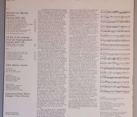 J. S. Bach – "Kantaten, Weichet Nur, Betrübte Schatten BWV 202 (ETERNA – 827030) Cover Rückseite J. S. Bach – "Kantaten, Weichet Nur, Betrübte Schatten BWV 202 (ETERNA – 827030) Cover Rückseite