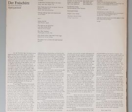 Carl Maria von Weber "Der Freischütz" (Querschnitt) (ETERNA – 8 26 430) Cover Rückseite Carl Maria von Weber "Der Freischütz" (Querschnitt) (ETERNA – 8 26 430) Cover Rückseite