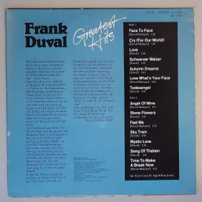 Frank Duval – "Greatest Hits" (AMIGA – 8 56 343) Cover Rückseite Frank Duval – "Greatest Hits" (AMIGA – 8 56 343) Cover Rückseite