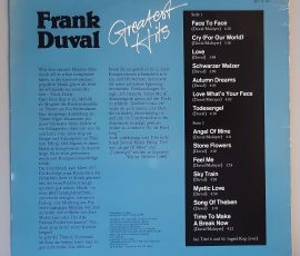 Frank Duval – "Greatest Hits" (AMIGA – 8 56 343) Cover Rückseite Frank Duval – "Greatest Hits" (AMIGA – 8 56 343) Cover Rückseite