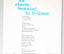 Mireille Mathieu – "An Einem Sonntag In Avignon" (AMIGA – 8 55 259) Cover Rückseite Mireille Mathieu – "An Einem Sonntag In Avignon" (AMIGA – 8 55 259) Cover Rückseite