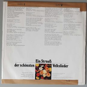 Various – "Ein Strauß Der Schönsten Volkslieder" (AMIGA – 8 55 538) Cover Rückseite Various – "Ein Strauß Der Schönsten Volkslieder" (AMIGA – 8 55 538) Cover Rückseite